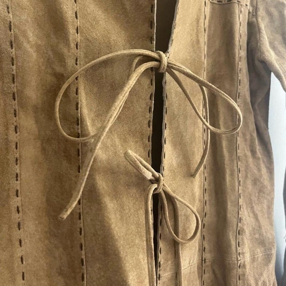 Vintage Y2K 100% Leather Coat - Picture 8 of 9